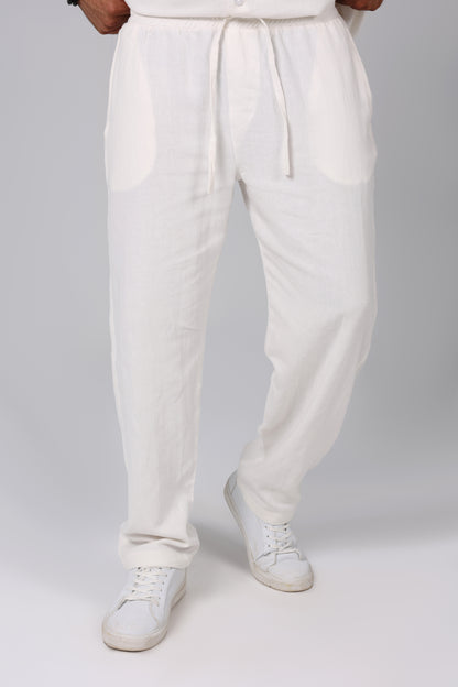 Laguna White Linen Pants