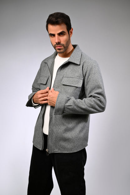 Woolen Grey Shacket