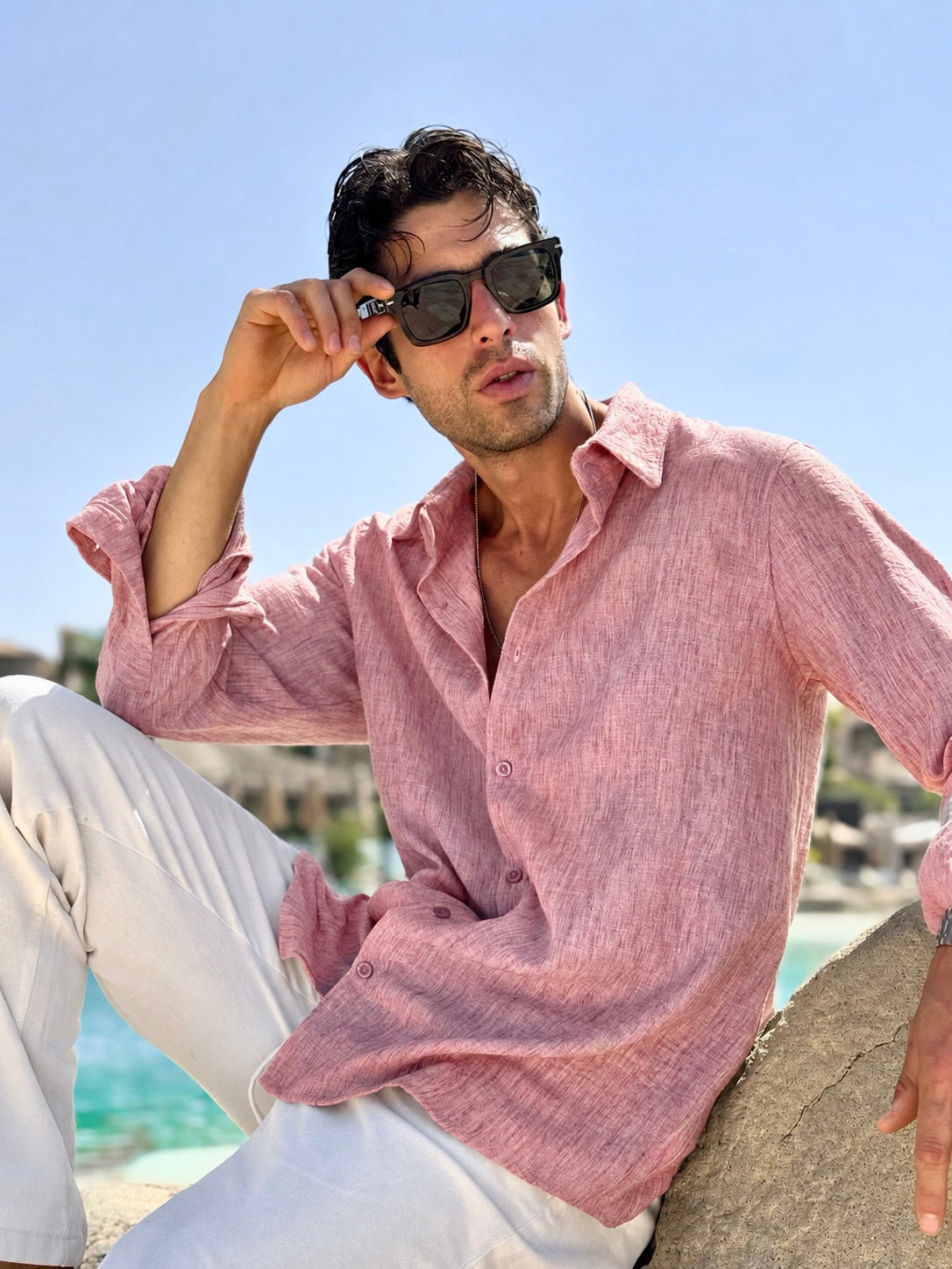 Riviera Shirt - Dusty Rose