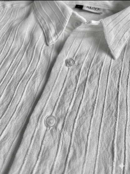 Riviera Shirt - Striped White
