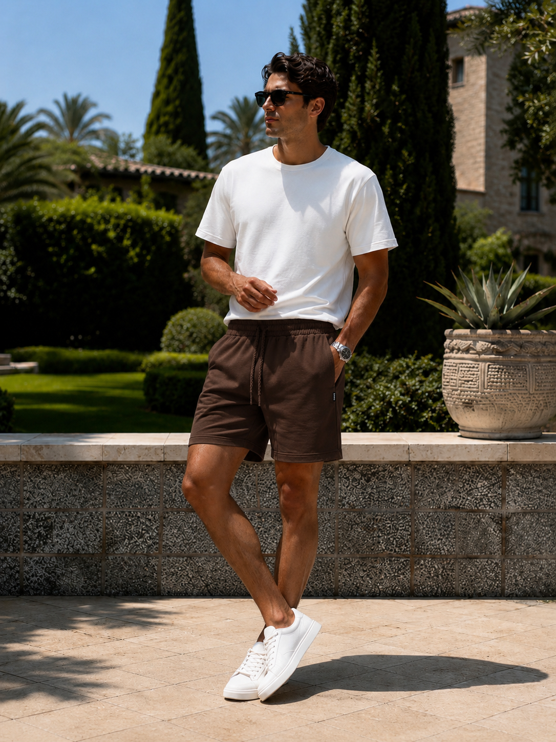 Sweat-shorts - Brown