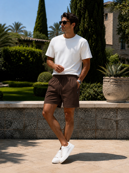 Sweat-shorts - Brown