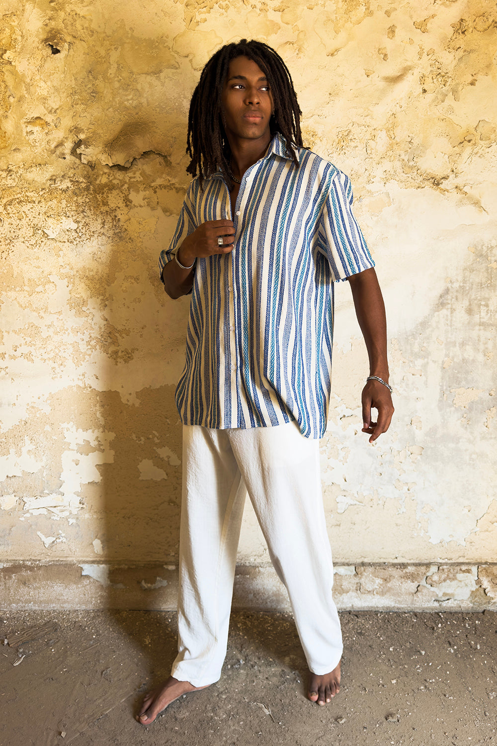 Nautical Stripes Linen Shirt