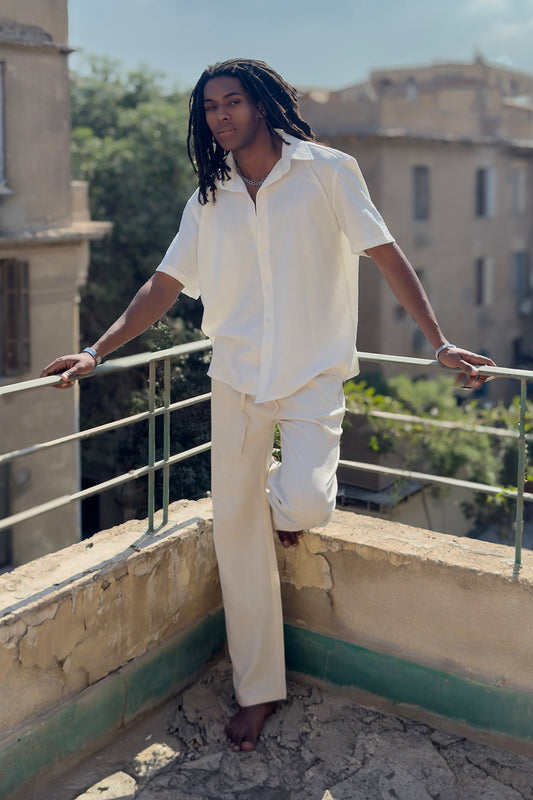 White Sunset Linen Shirt